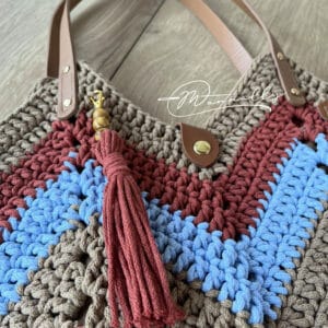 Toscana kézzel horgolt chevron mintás válltáska