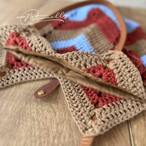 Toscana kézzel horgolt chevron mintás válltáska