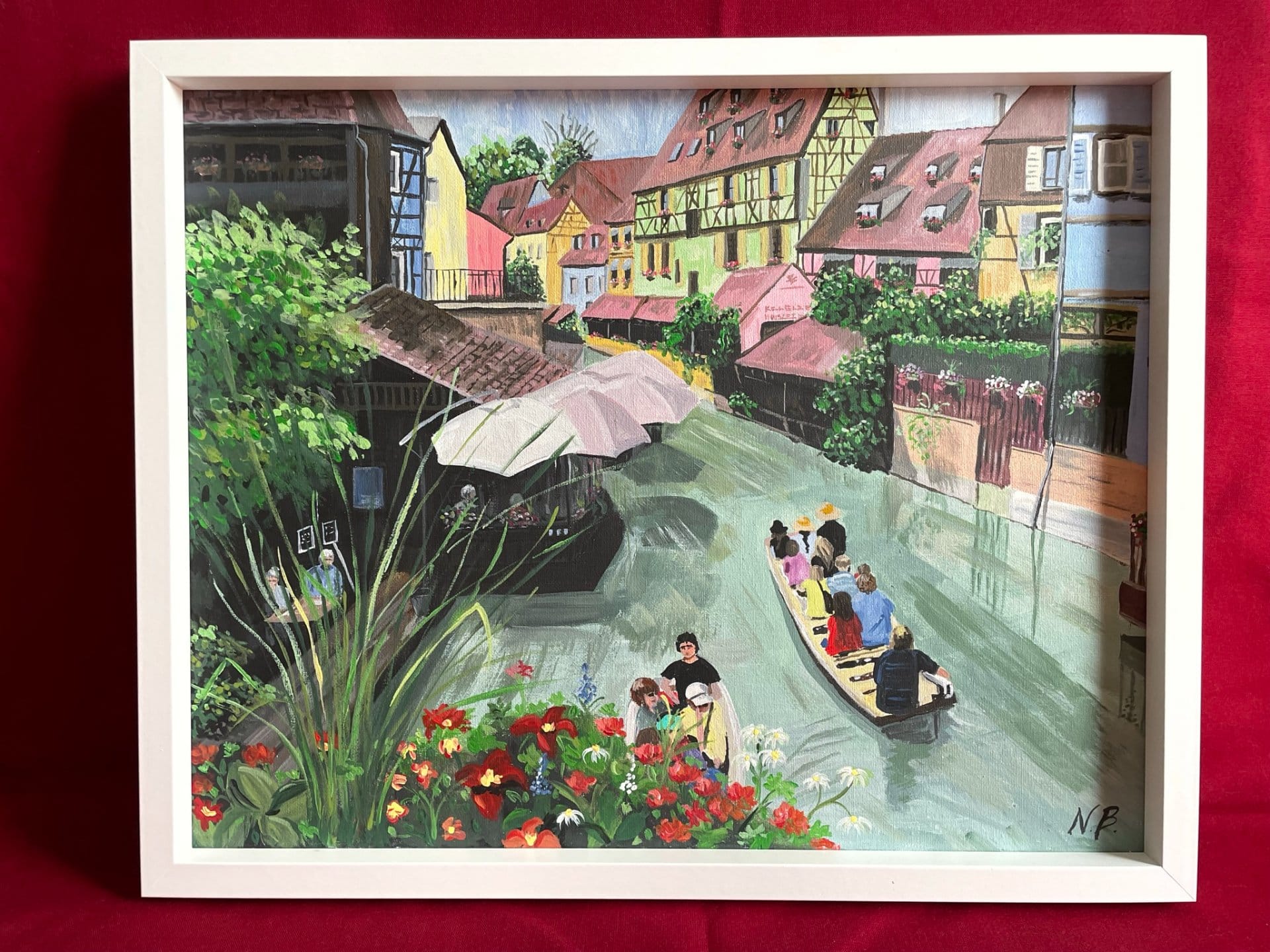 Akril festmény vászonra, keretezve, képakasztóval. Keret mérete: 53×43 cm