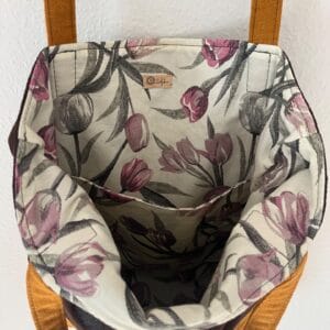 Barna és mustár tote bag