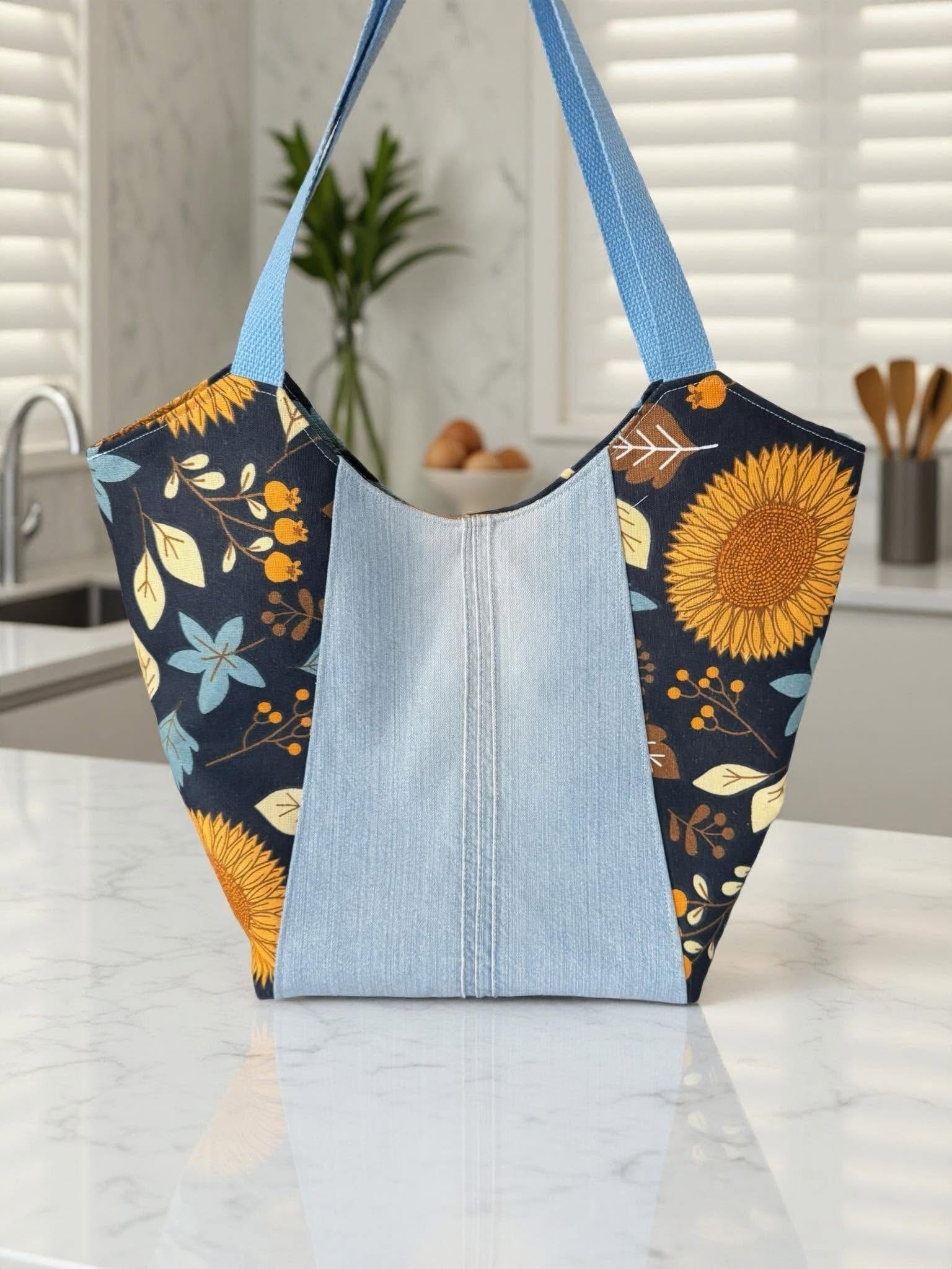 Ívelt tetejű shopper táska