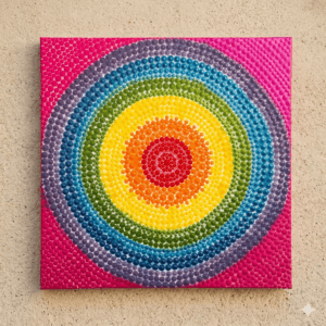 Csakra mandala – 50×50 cm