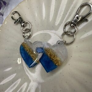 Páros szívecske kulcstartó