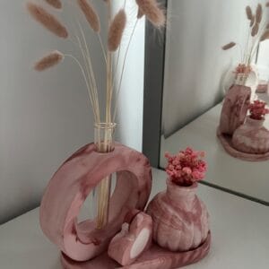 Akrilgyanta Oxid-vörös váza szett