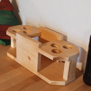 Pohár és palacktartó röviditalokhoz