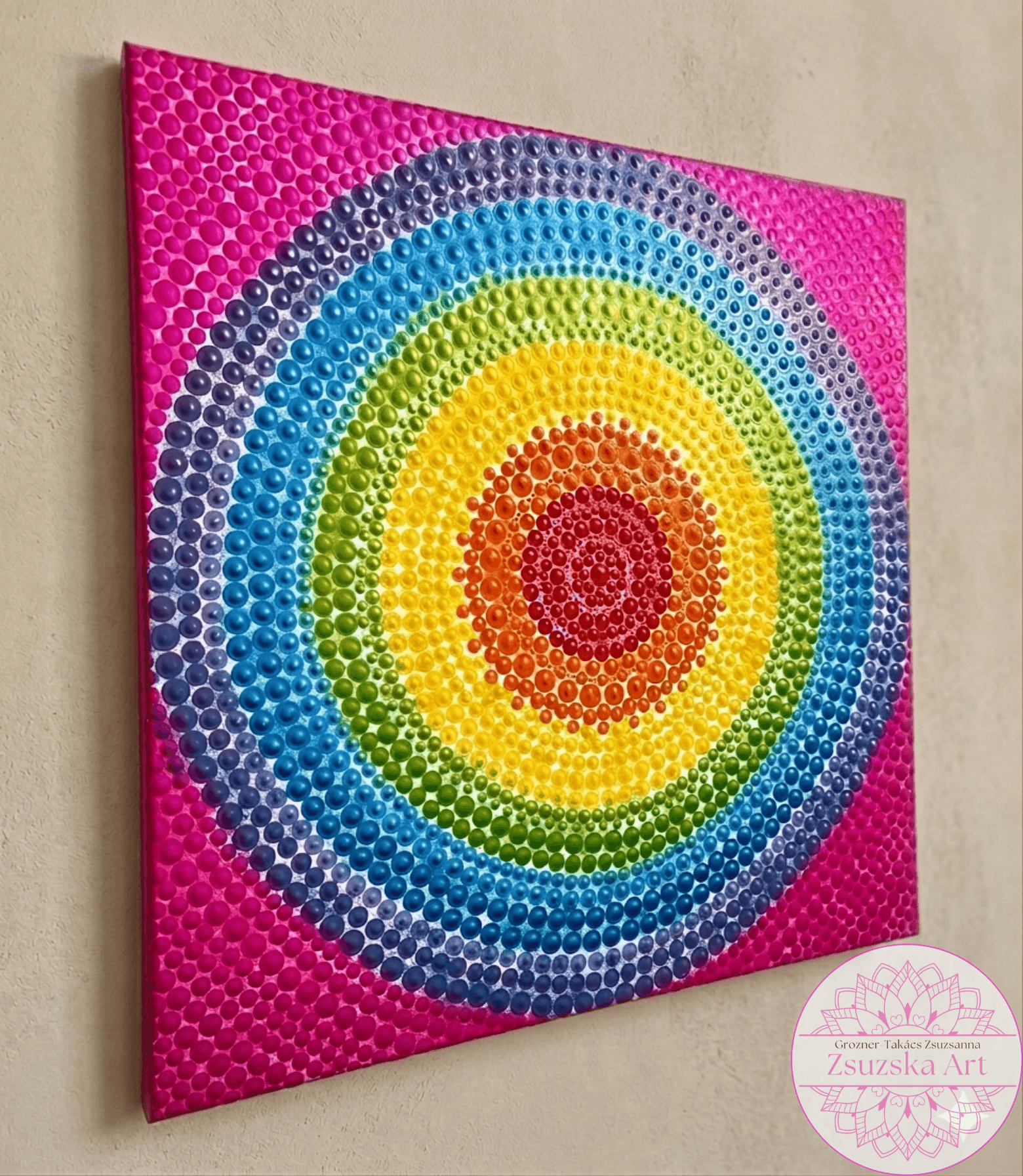 Csakra mandala – 50×50 cm