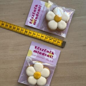 Köszönő margaréta -virágos, köszönő mézeskalács örökajándék