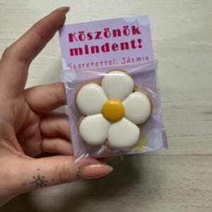 Köszönő margaréta -virágos, köszönő mézeskalács örökajándék