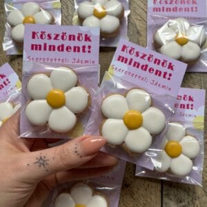 Köszönő margaréta -virágos, köszönő mézeskalács örökajándék