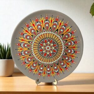 Mandala porcelán tányér