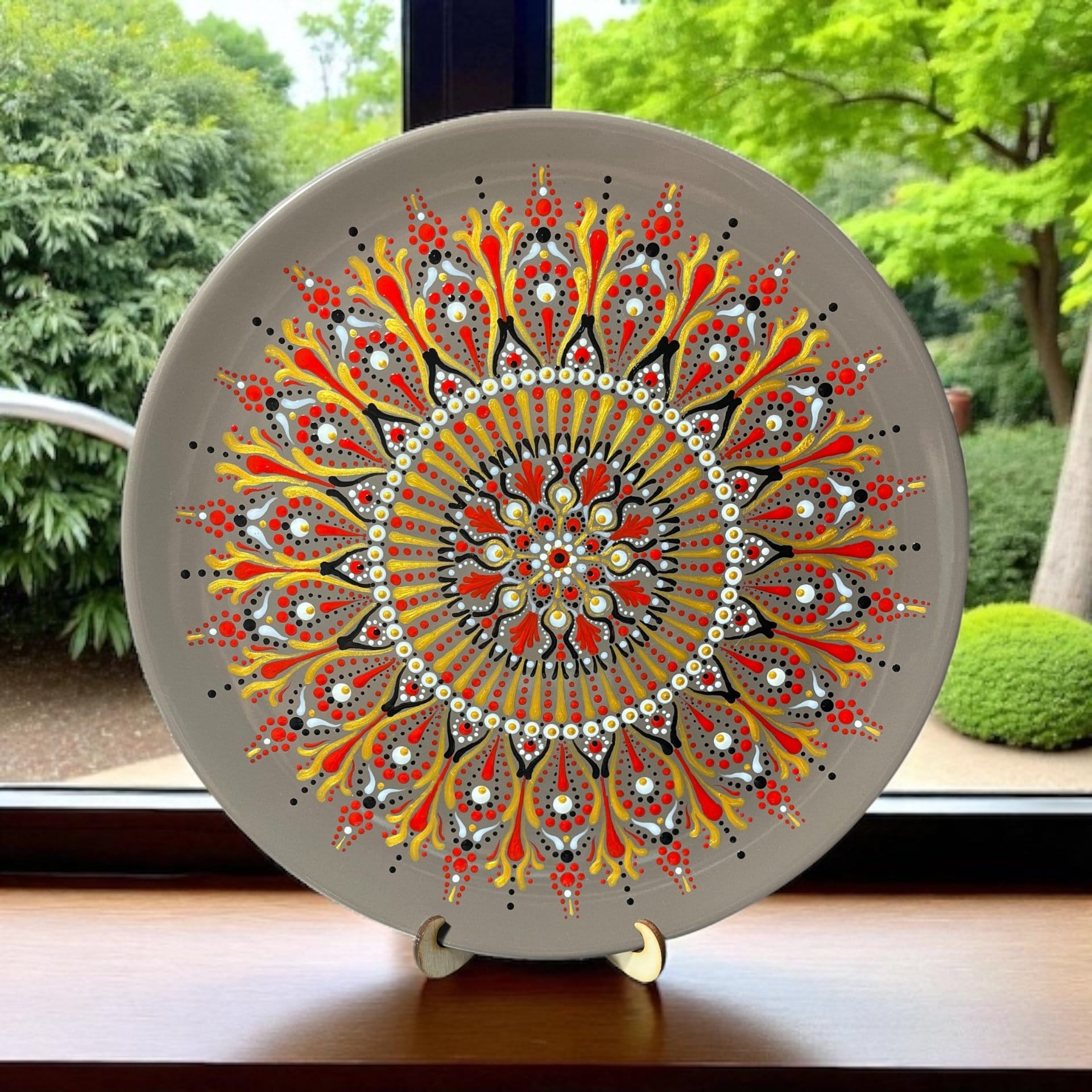 Mandala porcelán tányér