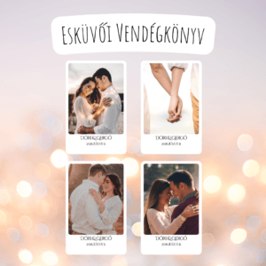 Esküvő vendégkönyv / Francia kártya / Póker / Fényképes kártyajáték / Egyedi kártyapakli
