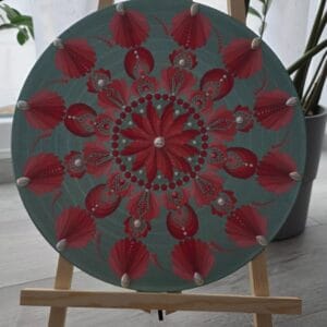 Vörös virág mandala