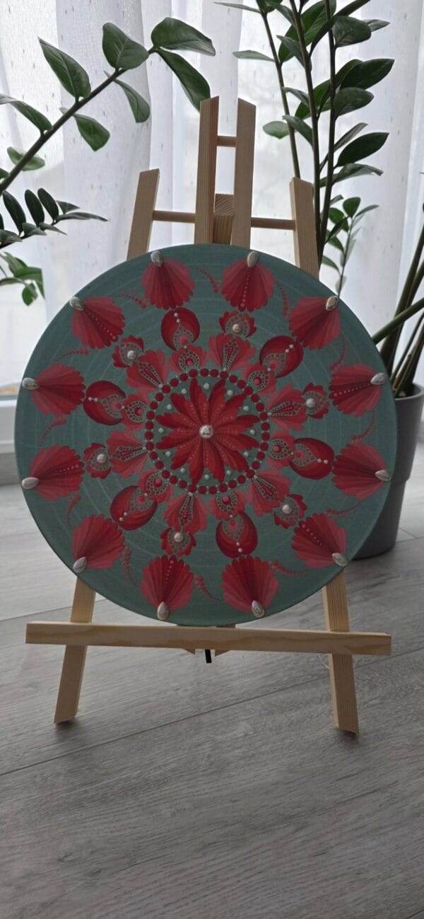 Vörös virág mandala