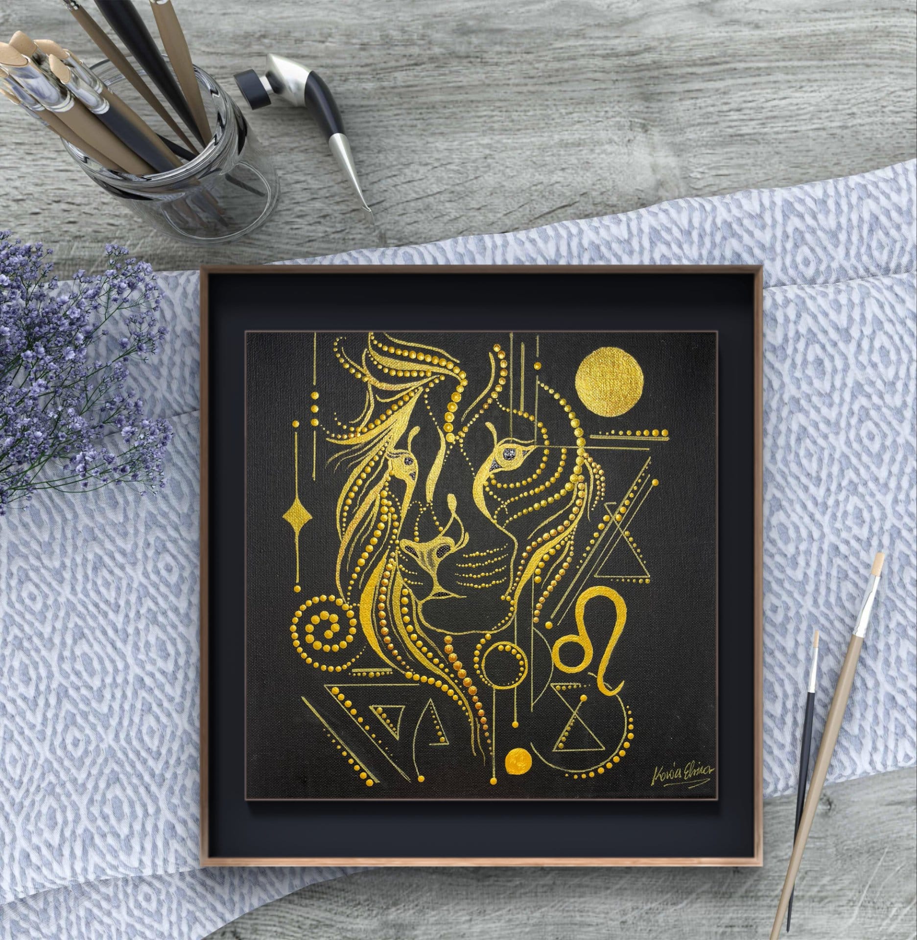 Mandala Horoszkópos Vászonkép