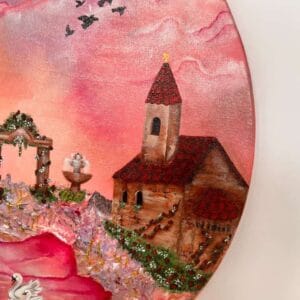 Modern, dekoratív rózsaszín fantázia álomvilág