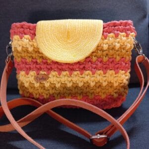 Batyu formájú crossbody sütőtök-okker-banán színben