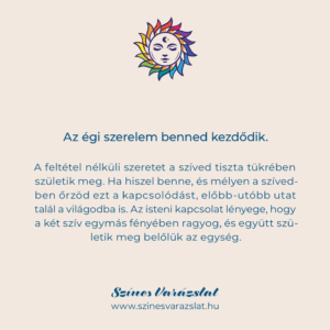 Égi szerelem – egyedi kézműves lap