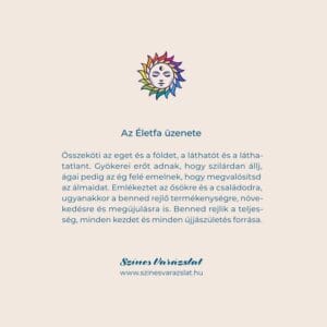 Életfa -egyedi kézműves képeslap lélekmelengető üzenettel
