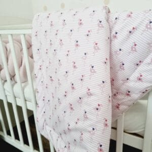 Flamingós babatakaró – meleg polár belsővel
