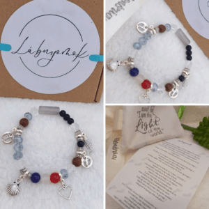 Lábnyomok – keresztény történet karkötő-szürke-065