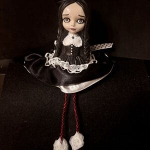 Wednesday goth kézműves baba (új)