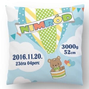 Légballonos Megérkeztem párna Baba párna