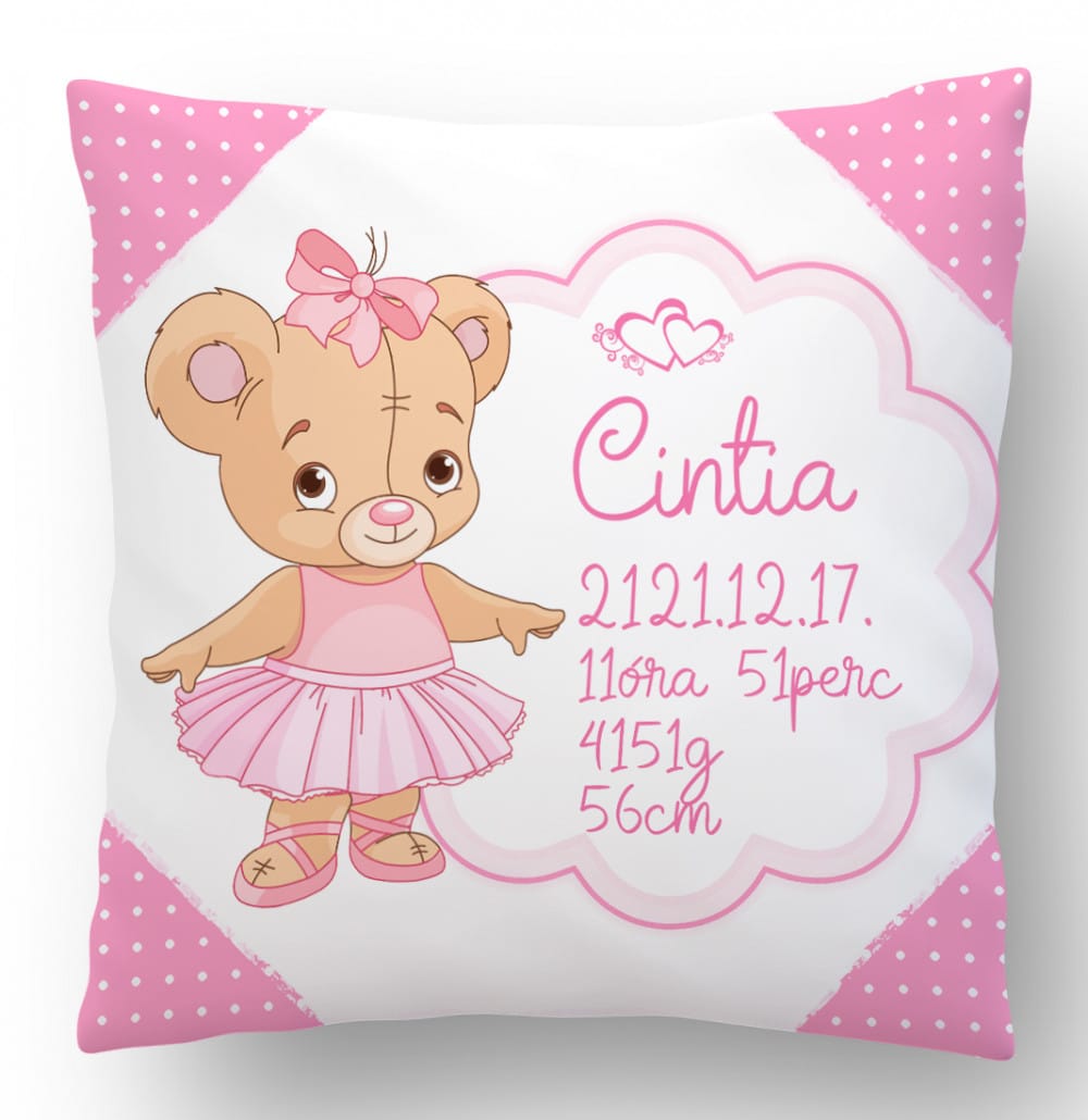Balerina maci Megérkeztem párna! Baba párna