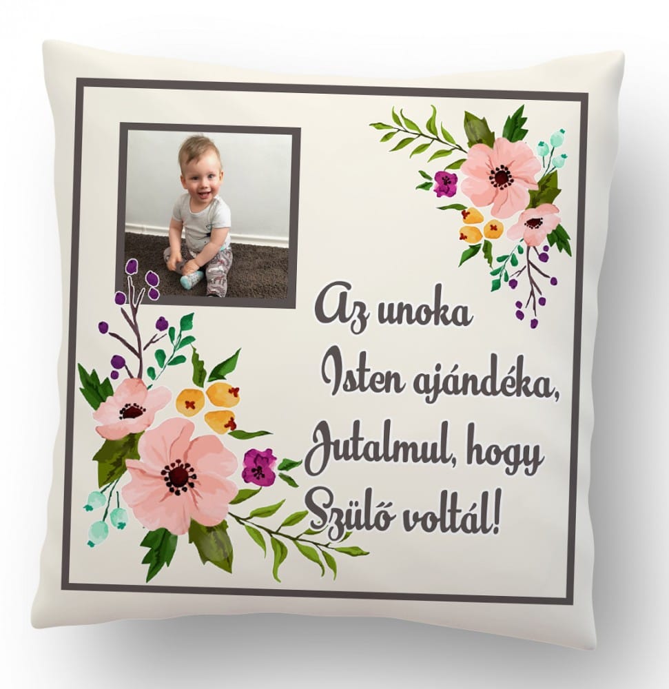 Párna Unokás vaj-barna