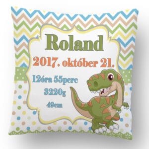 T-rex dínós megérkeztem párna