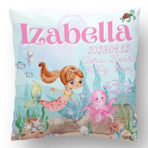 Hableányos baba párna névvel