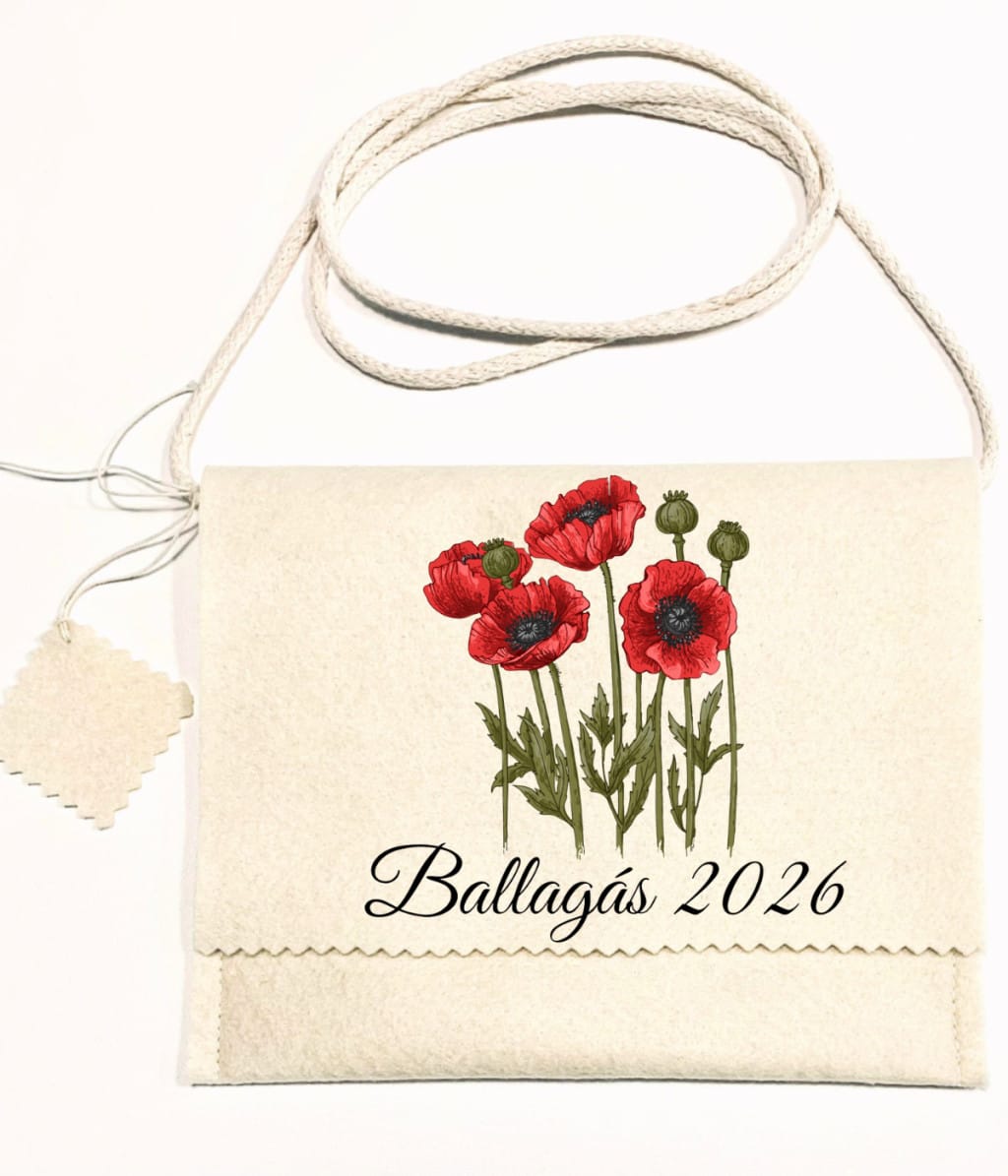 Ballagó tarisznya pipacs 2026