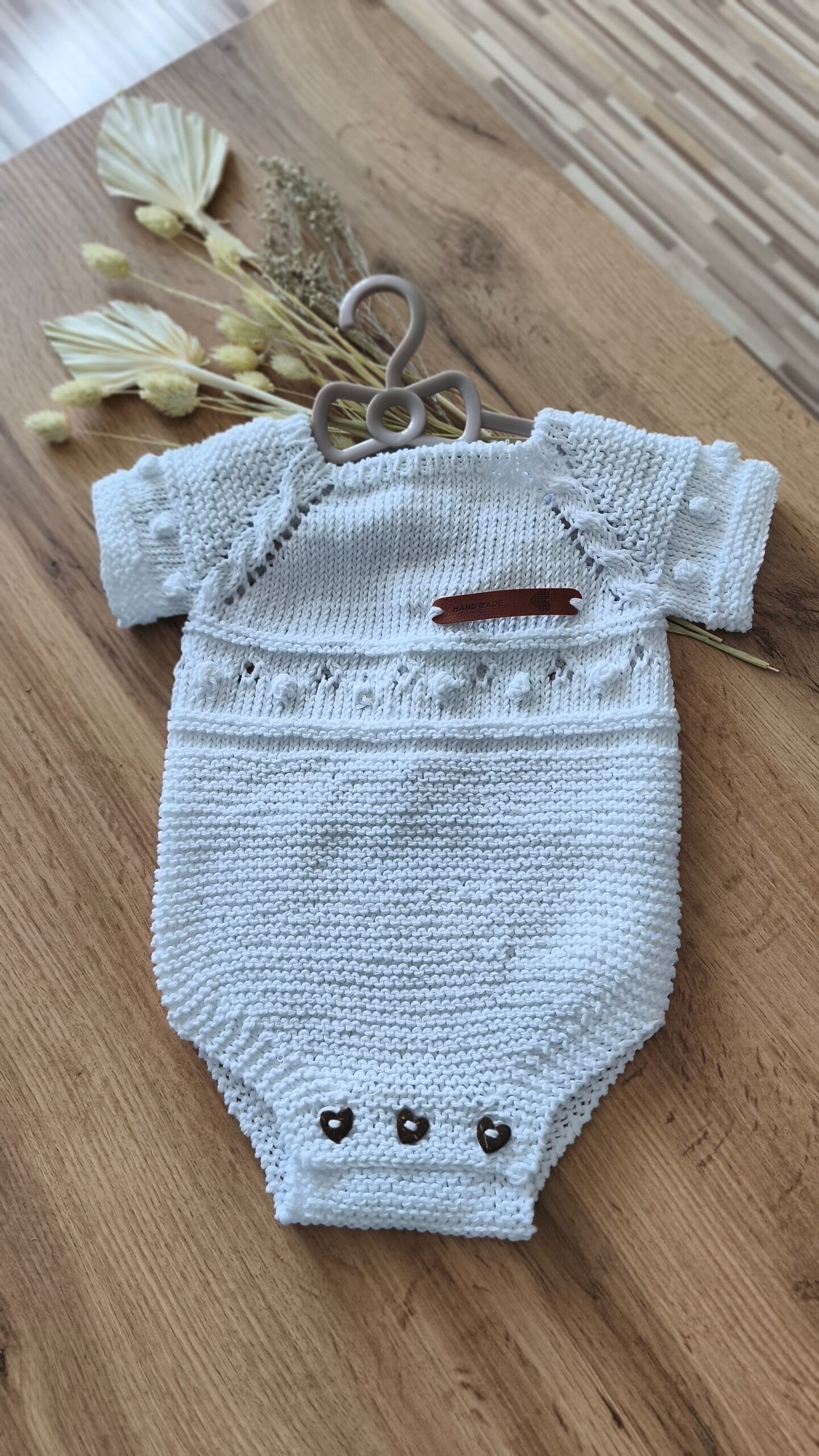 Egyedi kézzel kötött unisex body