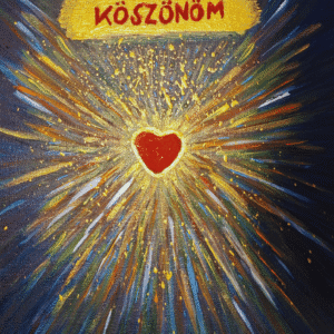 Köszönöm- egyedi kézműves lap köszönő üzenettel