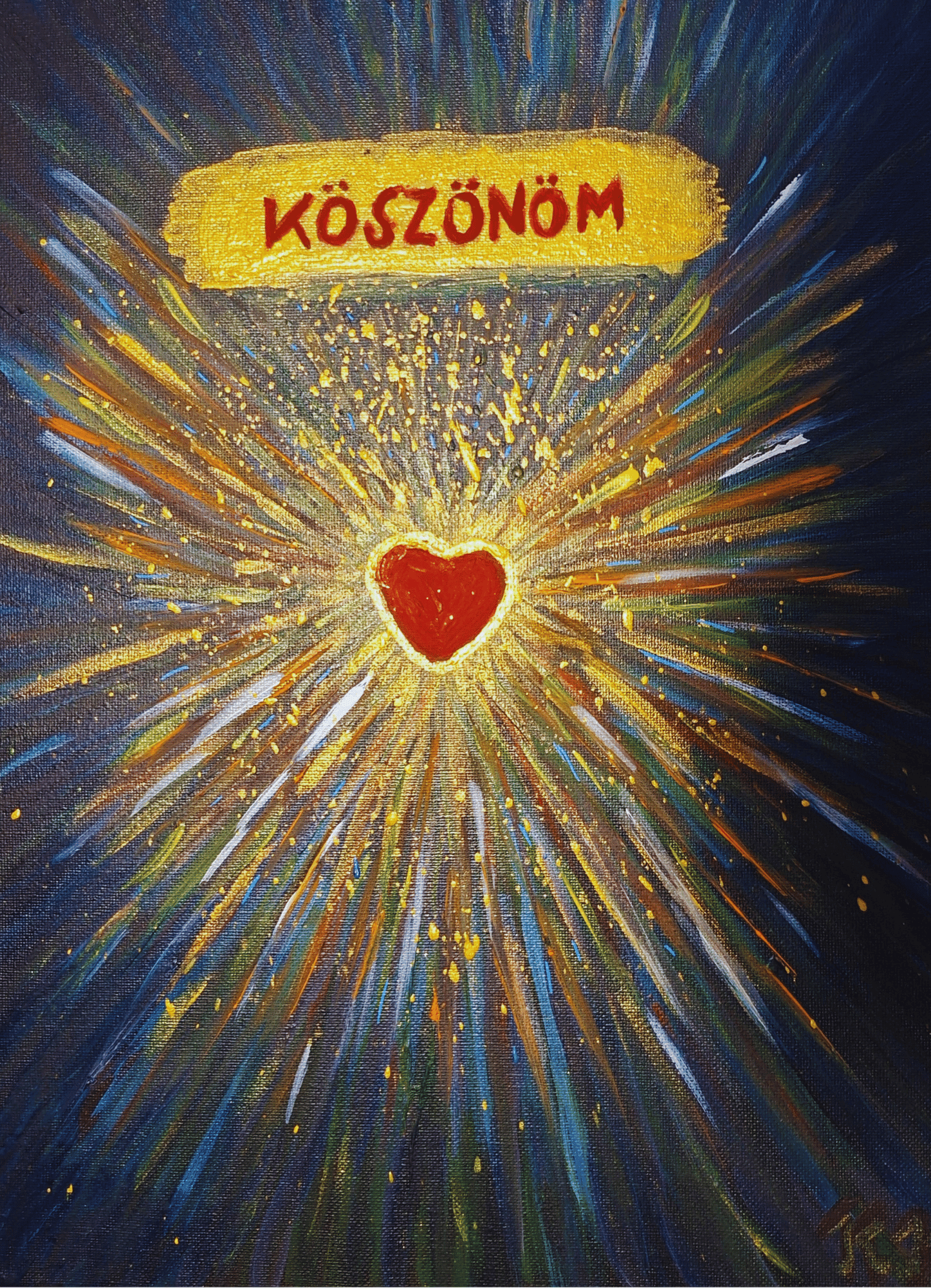 Köszönöm- egyedi kézműves lap köszönő üzenettel