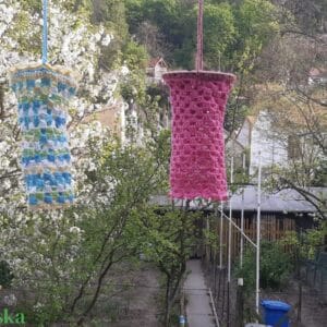 kézzel horgolt lampion