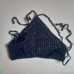 horgolt ujjatlan nyári crop top