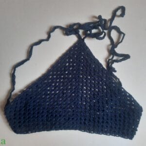 horgolt ujjatlan nyári crop top