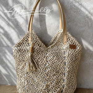 Palma kézzel horgolt raffia válltáska