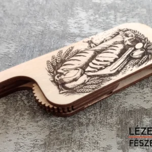 Gravírozott, behajtható kenyérirdaló – cserélhető pengével