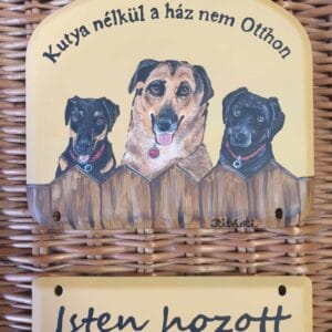 Kutyusos, dupla üdvözlőtábla