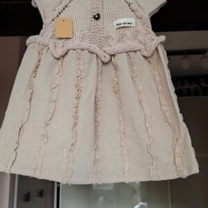 Kislány ruha kézzel kötött felsörésszel