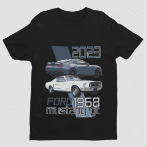 Ford Mustang 1968 – környakú pamut póló