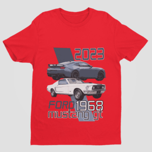Ford Mustang 1968 – környakú pamut póló
