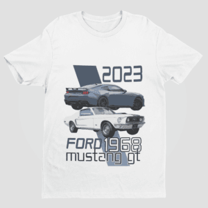 Ford Mustang 1968 – környakú pamut póló