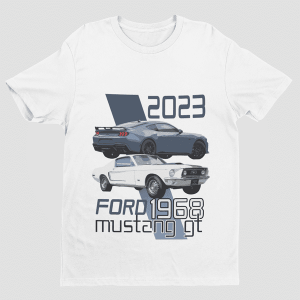 Ford Mustang 1968 – környakú pamut póló