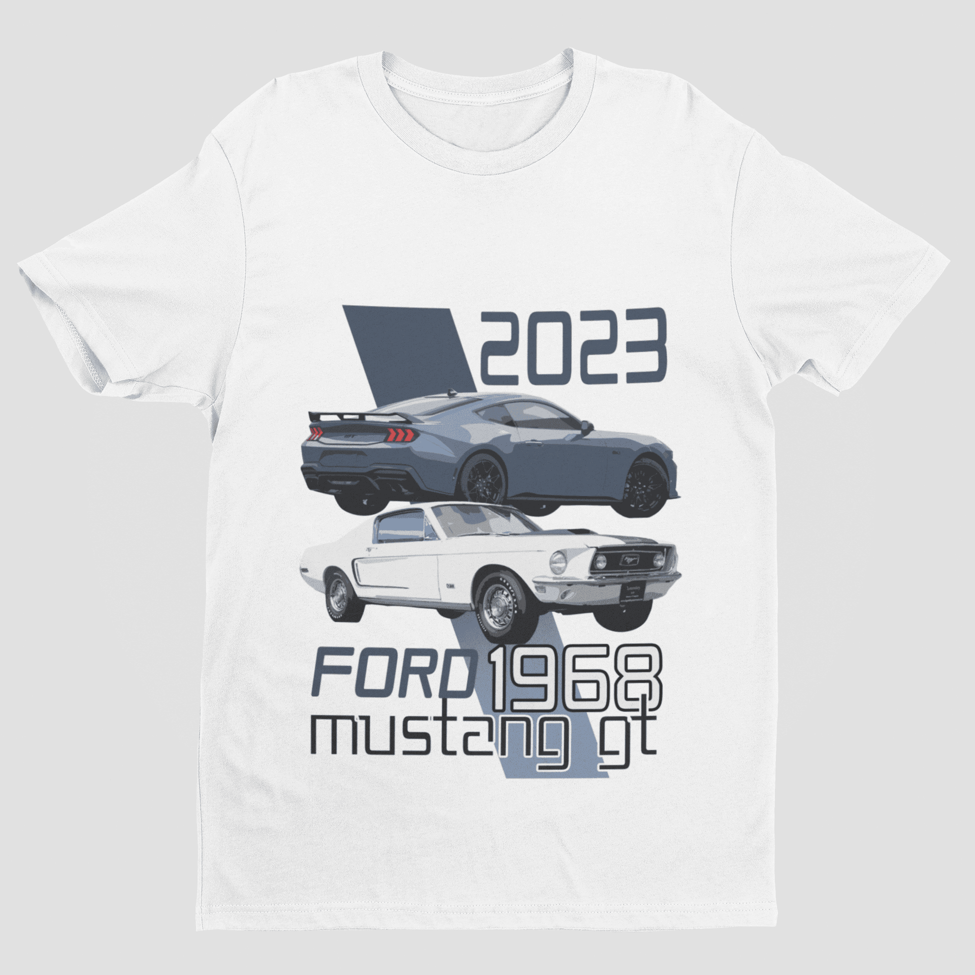 Ford Mustang 1968 – környakú pamut póló
