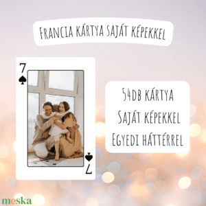 Francia kártya / Póker / Fényképes kártyajáték / Egyedi kártyapakli / Születésnap, névnap, lánybúcsú, legénybúcsú, céges