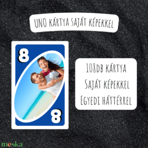 UNO kártya / Saját fényképes kártyajáték / Egyedi kártyapakli / Születésnap, névnap, lánybúcsú, legénybúcsú, céges