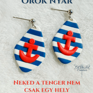 Horgonyos tengerész fülbevaló
